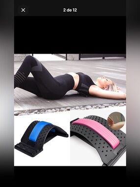 Back Stretcher Device Massager Lumbar Support Pain Relief for Back Stretching US